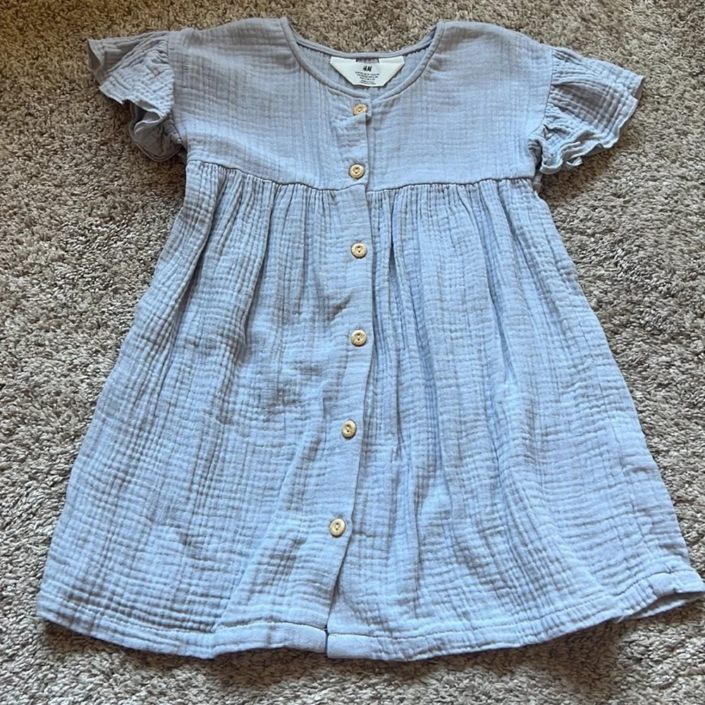 H&M Toddler Girl Light Blue Dress Size 3t